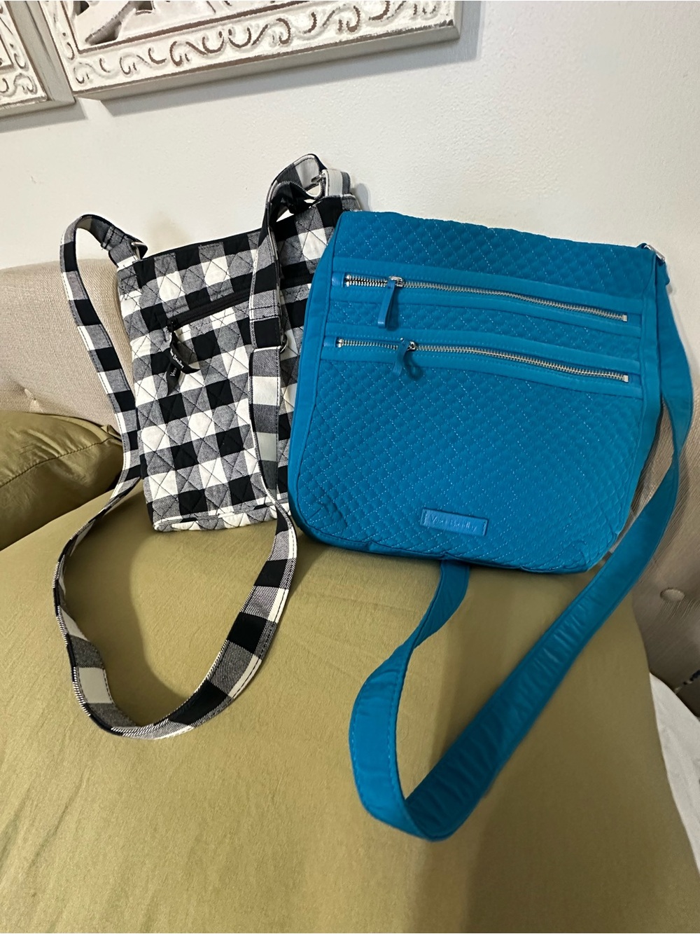 Vera Bradley Bright Teal Quilted Crossbody Bag